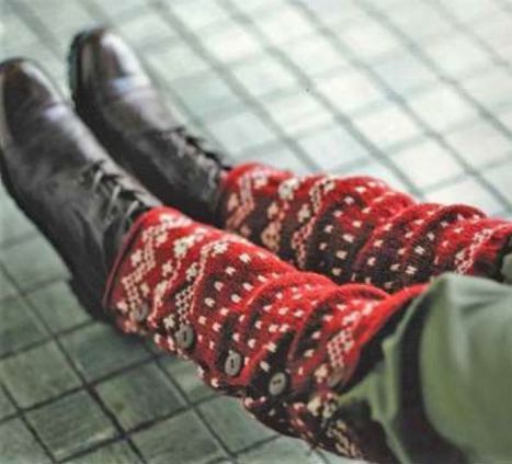 北欧風模様の編み込みレッグウォーマー: 毛糸まつりのジオログ