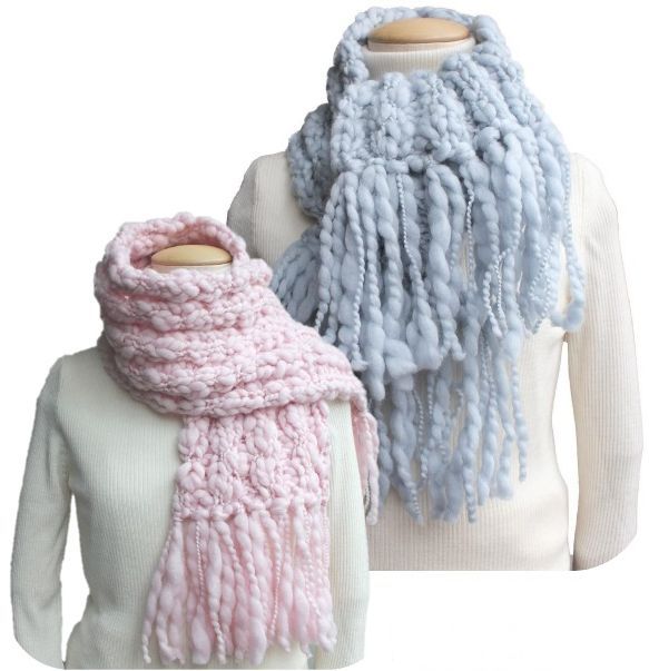 2025新作毛糸使用　手編みマフラー フリンジ付き　ナーシェレ　マフラー ナーシェレのゴム編みマフラー: 毛糸まつりのジオログ
